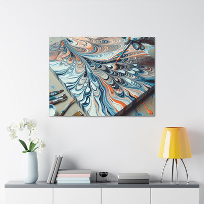 "Tilting the Canvas: Acrylic Pouring Exploration" - The Alien Canva Acrylic Pouring Style