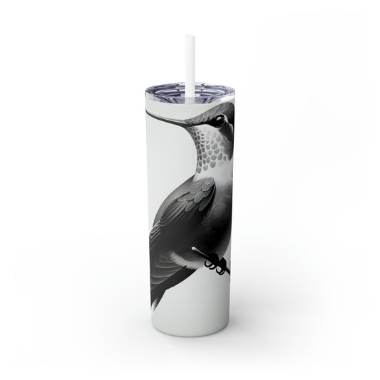 "A Melodic Moment" - The Alien Maars® Skinny Tumbler with Straw 20oz Minimalism Style