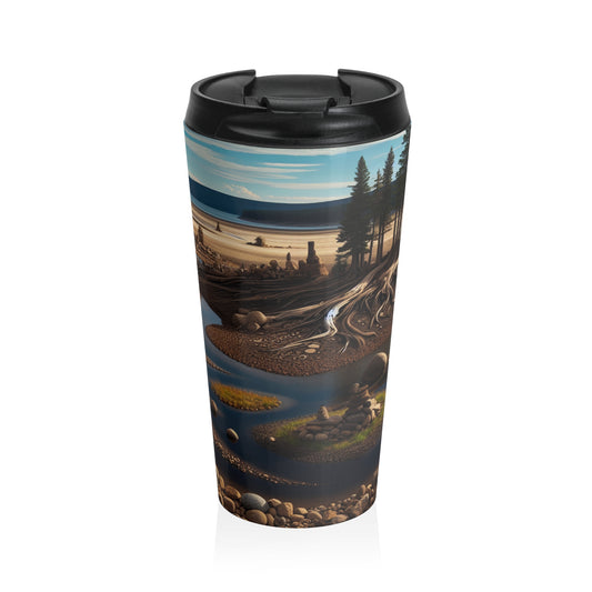 Transient Traces: An Immersive Land Art Installation Exploring the Fragility of Memories - The Alien Stainless Steel Travel Mug Land Art