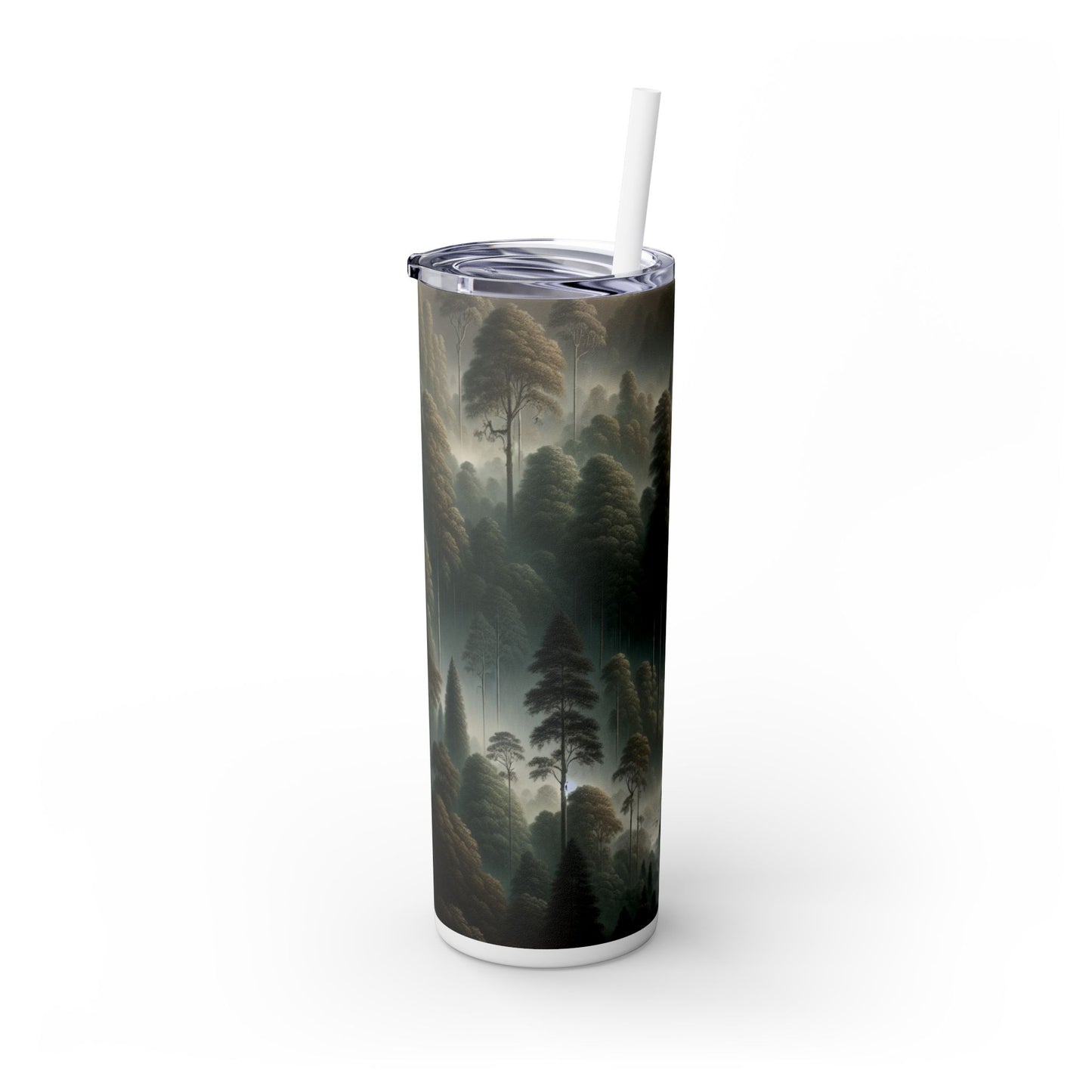 "Misty Forest Retreat" - The Alien Maars® Skinny Tumbler with Straw 20oz