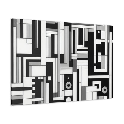 "De Stijl in Black and White" - The Alien Canva De Stijl Style