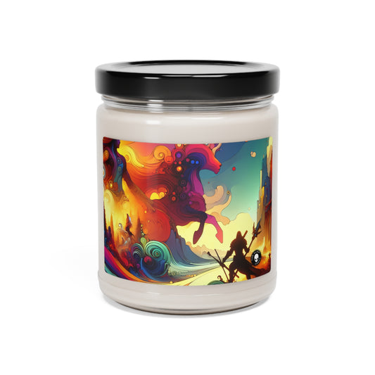 "Crossovers Clash: The Ultimate Battle of Dimensions" - The Alien Scented Soy Candle 9oz Video Game Art