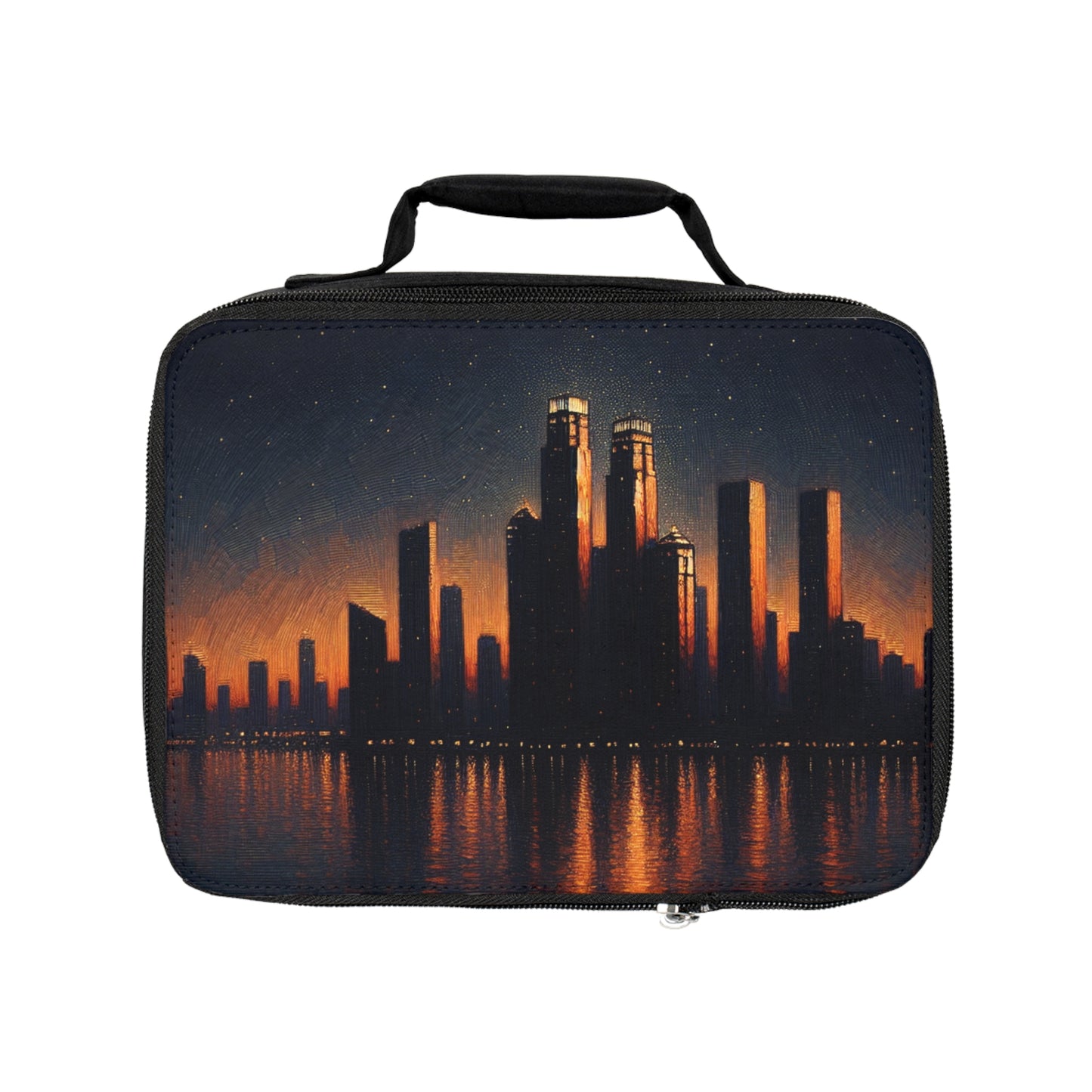 "The City Aglow" - La bolsa de almuerzo alienígena estilo postimpresionista