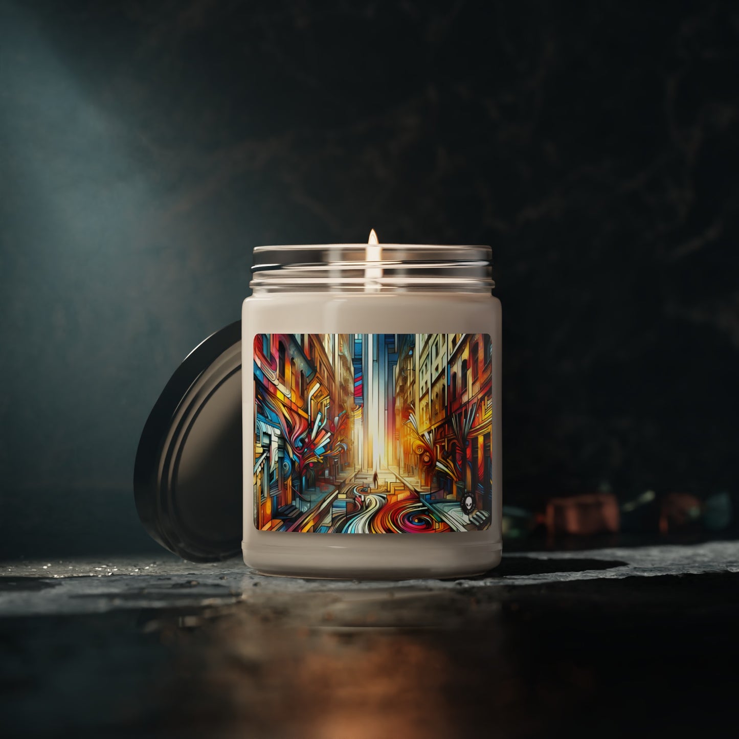 "Urban Ecosystem: A Graffiti Fusion" - The Alien Scented Soy Candle 9oz Graffiti Art