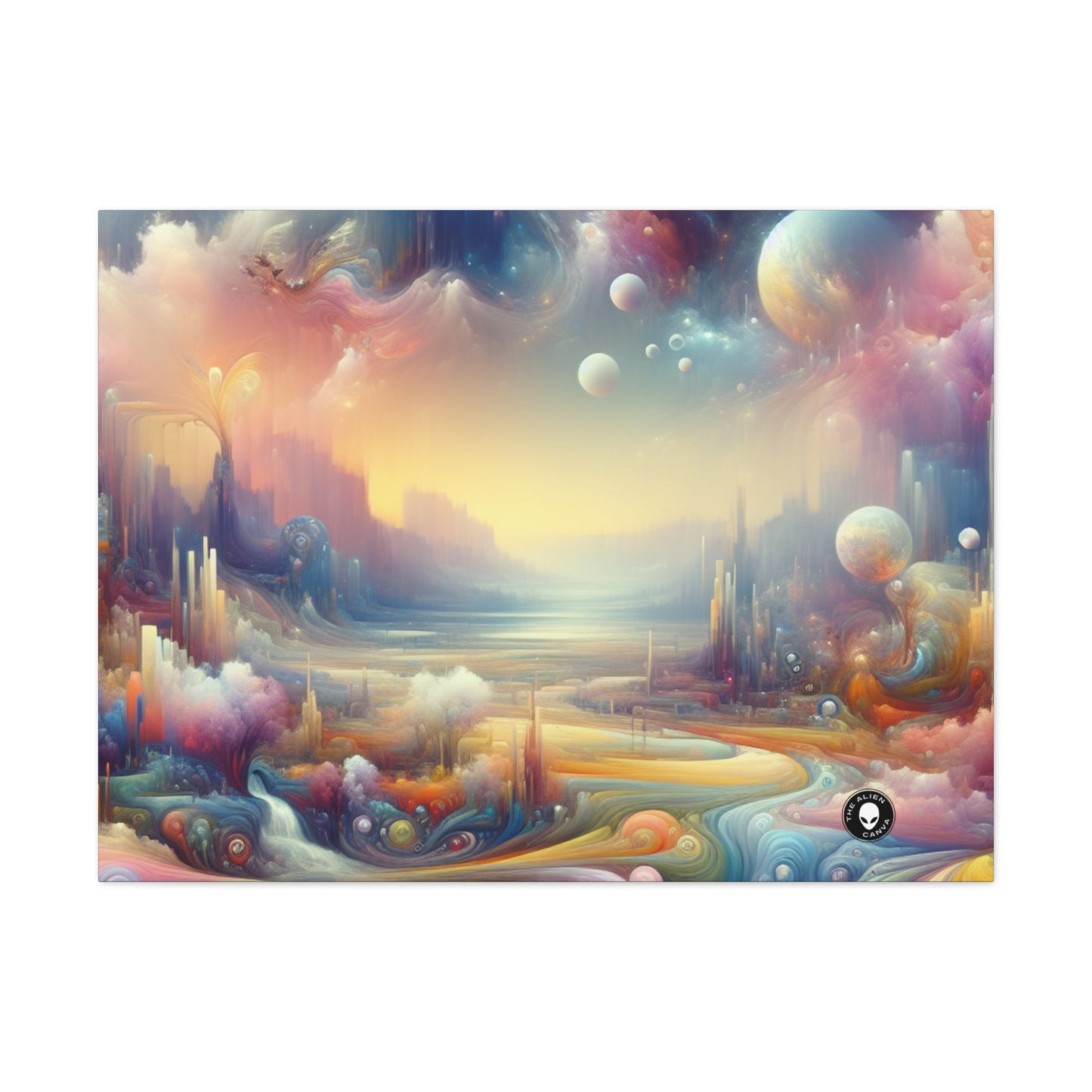 "Dreamscape Delights: A Surreal Painting" - The Alien Canva