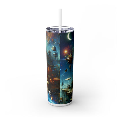 "Kitchen Enchantment: A Whimsical World of Living Objects" - The Alien Maars® Skinny Tumbler with Straw 20oz Magic Realism