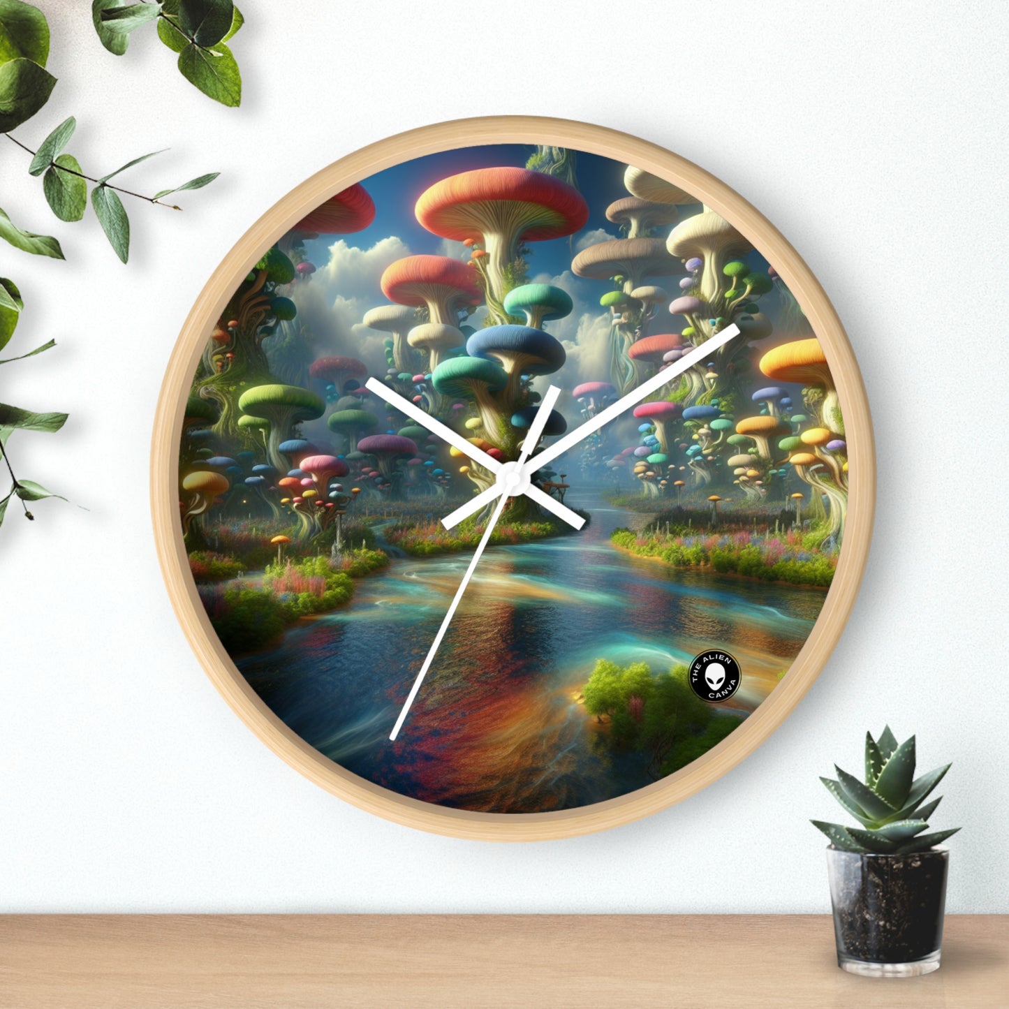 « Pays des merveilles des champignons mystiques » – L'horloge murale extraterrestre