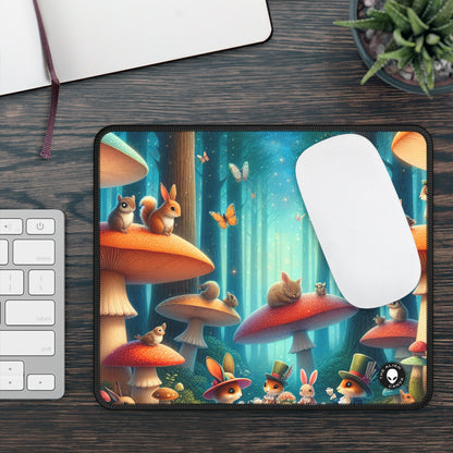 "Mushroom Wonderland: A Magical Tea Party" - The Alien Gaming Mouse Pad