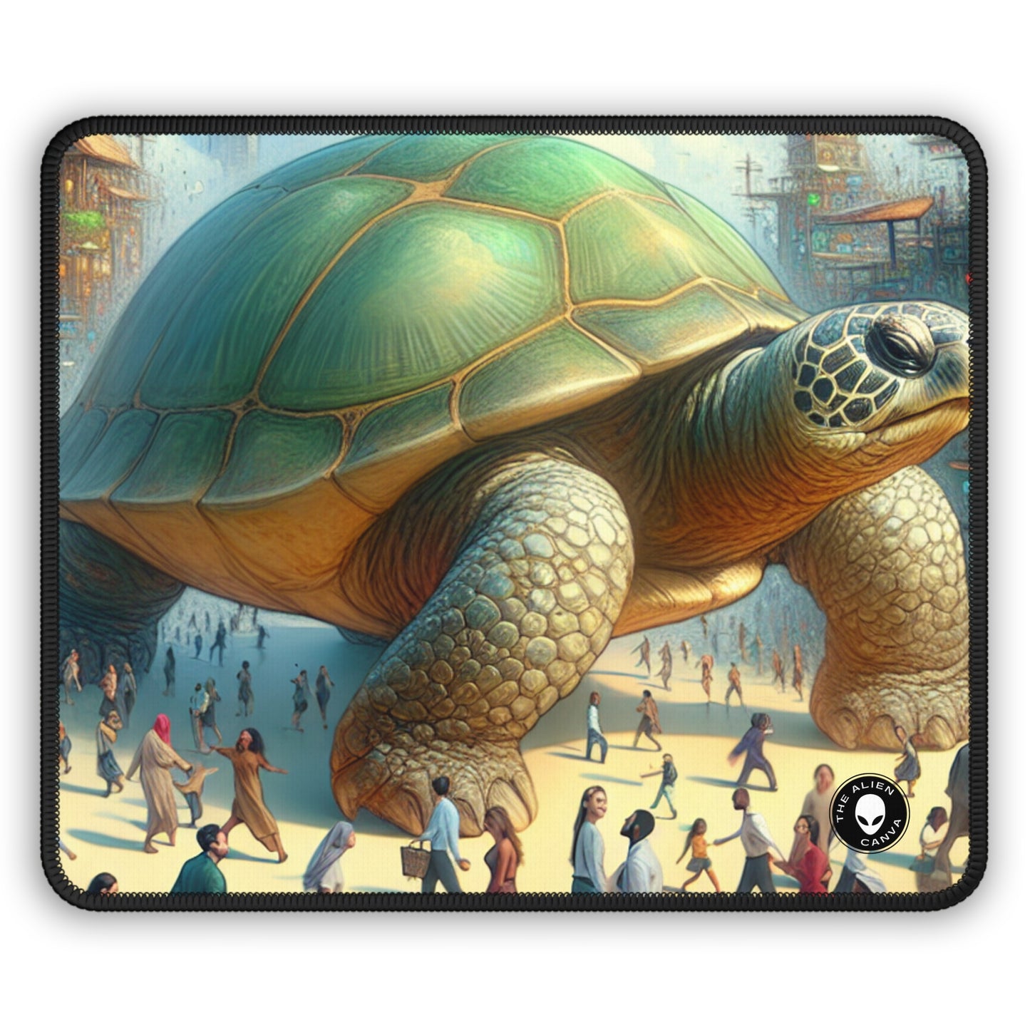 "La tortue merveilleuse dans la ville" - Le tapis de souris de jeu Alien