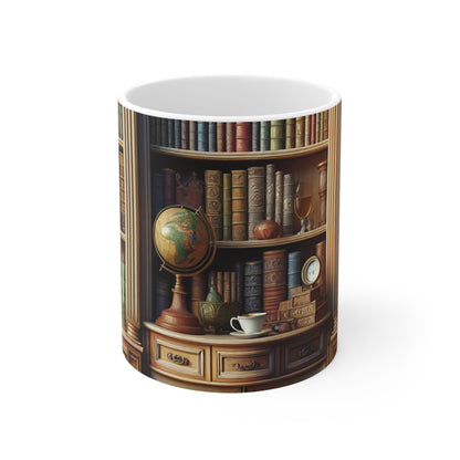 "Revealed Wonders: A Trompe-l'oeil Journey to an Underwater Oasis" - The Alien Ceramic Mug 11oz Trompe-l'oeil