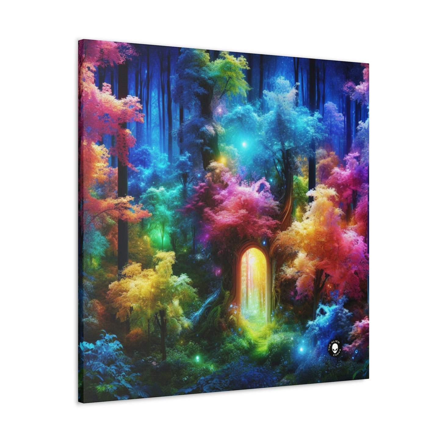 "Bosque Arcoiris Encantado: Puerta al Reino Invisible" - The Alien Canva