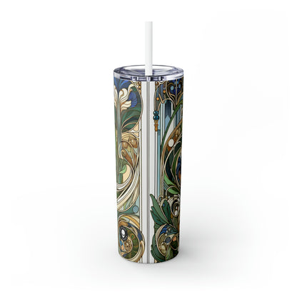 « Enchantement au clair de lune : une sérénade mystique dans l'Art nouveau » - The Alien Maars® Skinny Tumbler with Straw 20oz Art Nouveau