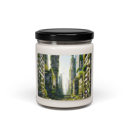 "Nature's Reclamation: A Futuristic Urban Jungle" - The Alien Scented Soy Candle 9oz