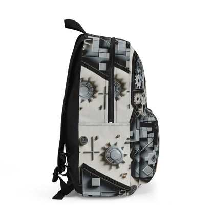 "Temporal Layers: Life's Journey Through Abstract Imagery" - The Alien Backpack Conceptual Art