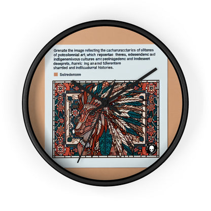 "Resilience Unveiled: A Postcolonial Celebration" - The Alien Wall Clock Postcolonial Art