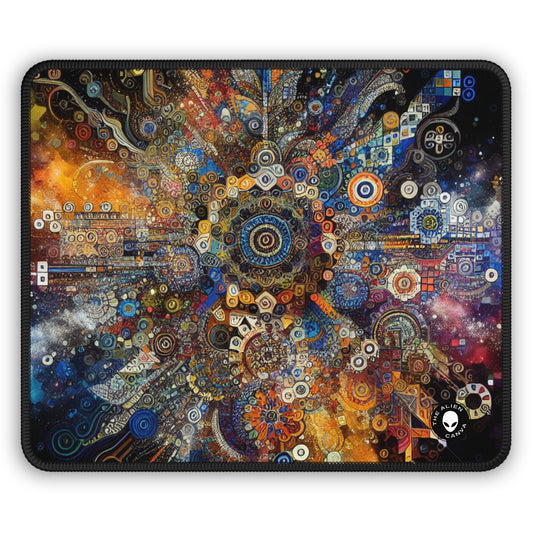 "Starry Night Body Art: Vivid Colors and Swirling Strokes" - The Alien Gaming Mouse Pad Body Art