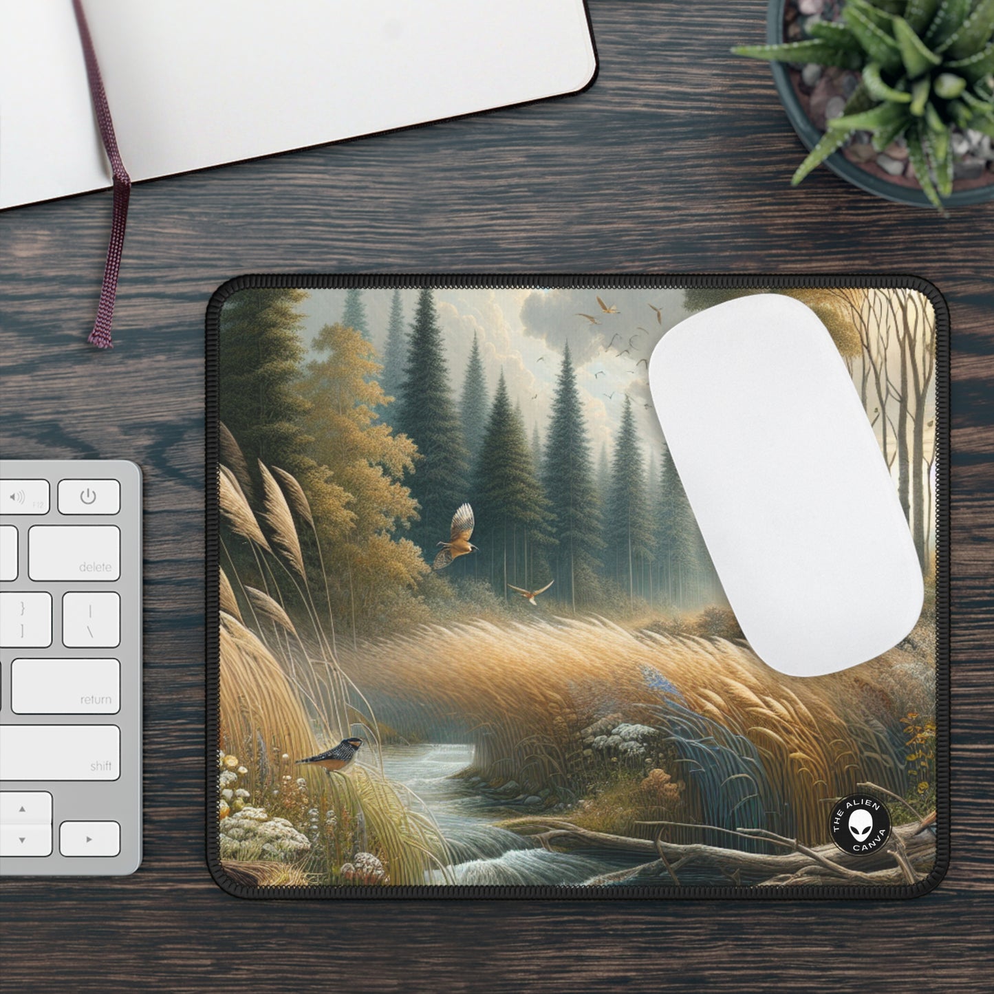 "Renacimiento y decadencia: una instalación de arte sostenible" - The Alien Gaming Mouse Pad Arte ambiental