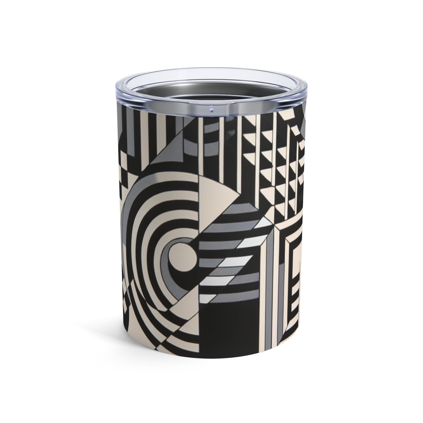 "Mesmerize : Géométrie audacieuse de l'Op Art en noir et blanc" - The Alien Tumbler 10oz Op Art