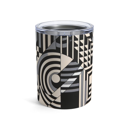 "Mesmerize: Geometría audaz de Op Art en blanco y negro" - The Alien Tumbler 10oz Op Art