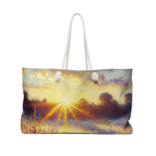 "Wildflower Sunrise" - The Alien Weekender Bag Impressionism Style