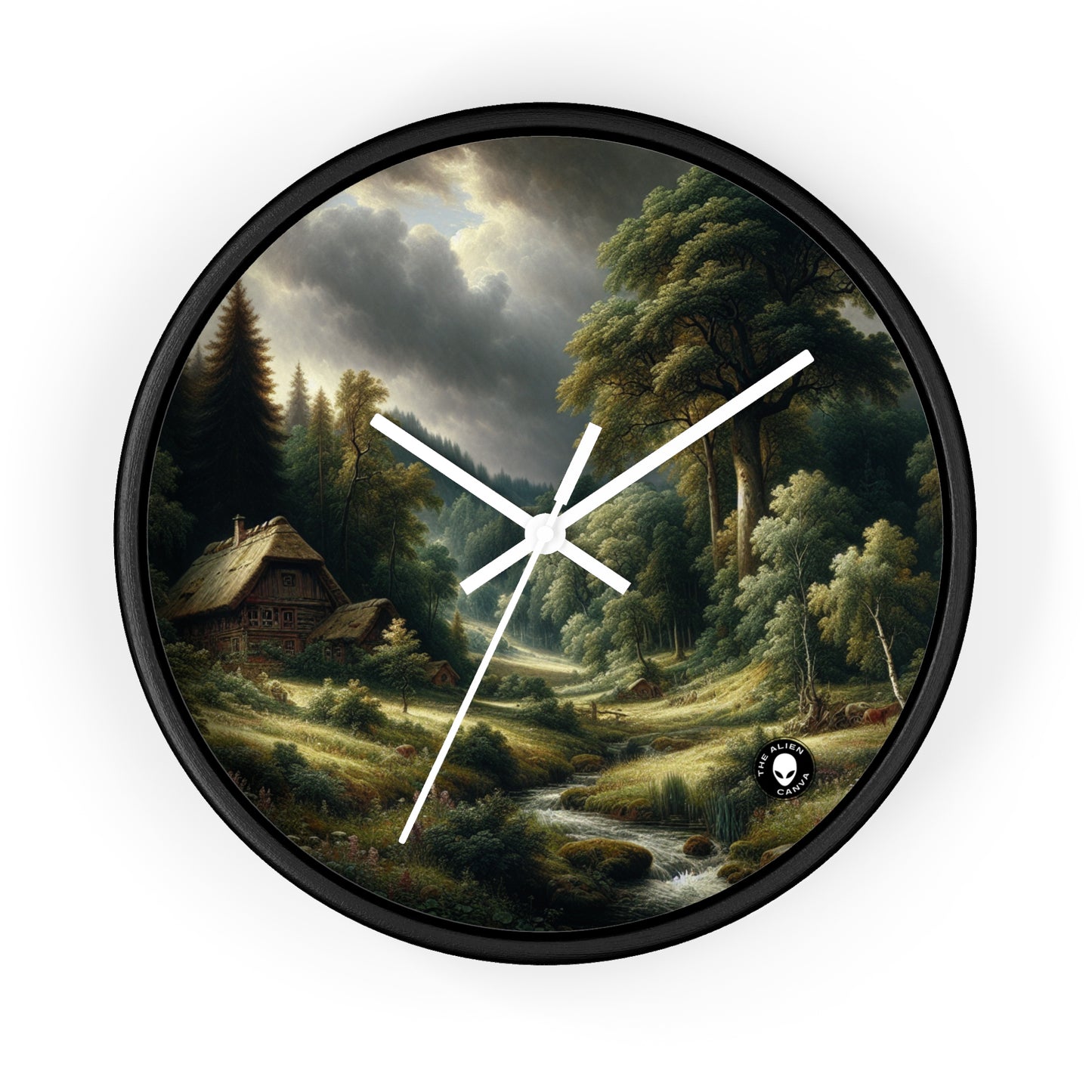 "Enchanted Reverie: A Neoromantic Landscape" - The Alien Wall Clock Neoromanticism