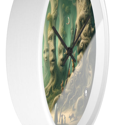 "Enchanted Whispering Forest" - The Alien Wall Clock