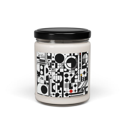 "Suprematismo dinámico: armonía geométrica en colores primarios" - Vela de soja con aroma alienígena de 9 oz Suprematismo