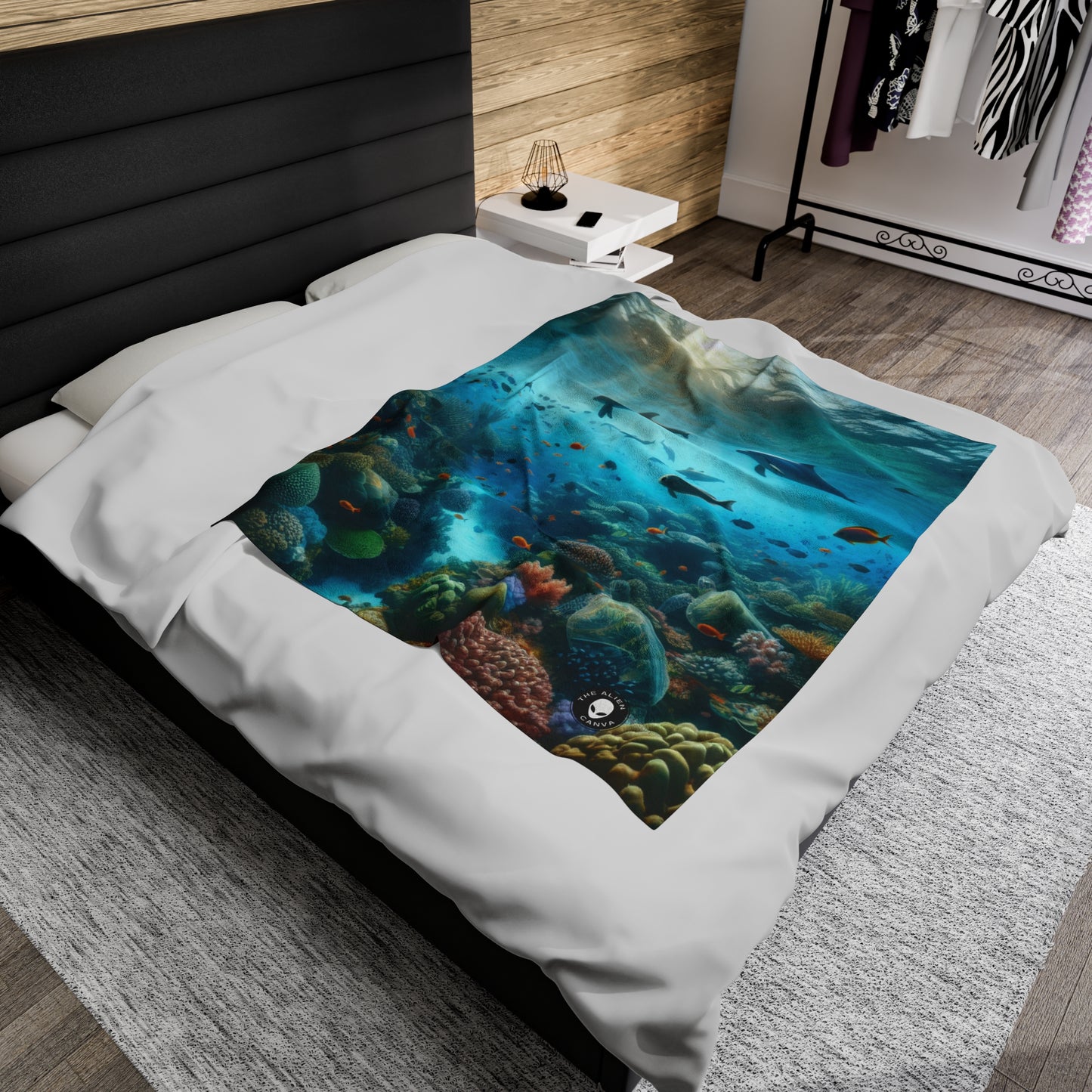 "Underwater Symphony" - The Alien Velveteen Plush Blanket