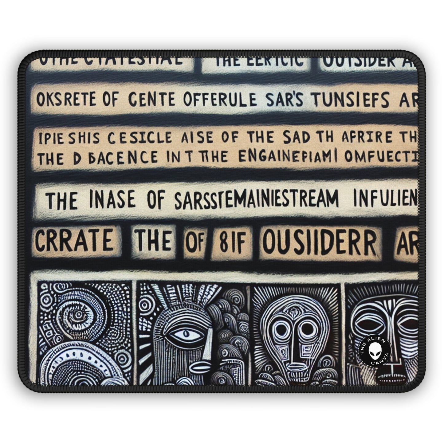 "Intersecting Realities: An Outsider Art Interpretation" - The Alien Gaming Mouse Pad Outsider Art