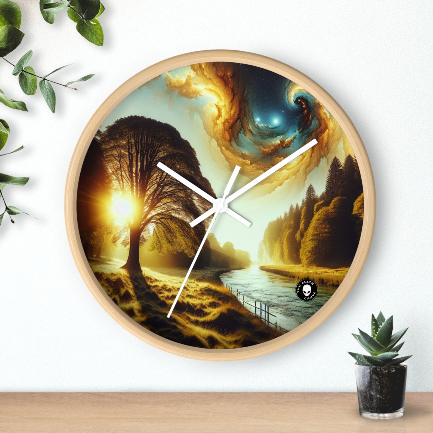 "Rebirth of the Forest: A Recycled Ecosystem" - The Alien Wall Clock Environmental Art