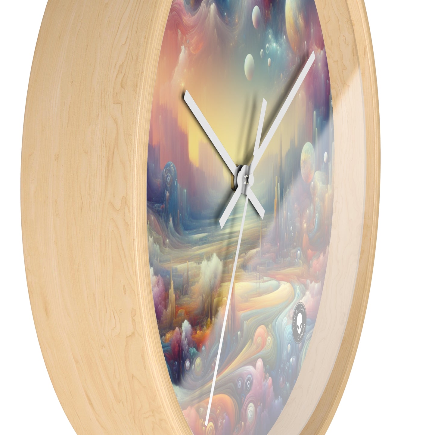 "Dreamscape Delights: A Surreal Painting" - The Alien Wall Clock