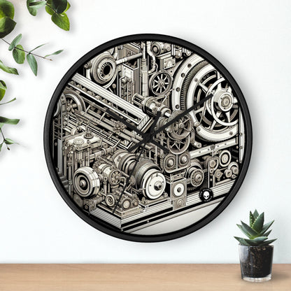 "Urban Precision: Modern City at Sunset" - The Alien Wall Clock Precisionism