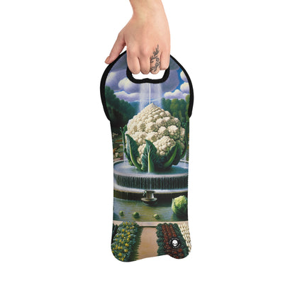 "The Vegetable Fountain: A Cauliflower Conglomerate" - The Alien Wine Tote Bag Surrealism