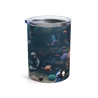 "Shipwreck Soiree: An Underwater Dance Party" - The Alien Tumbler 10oz