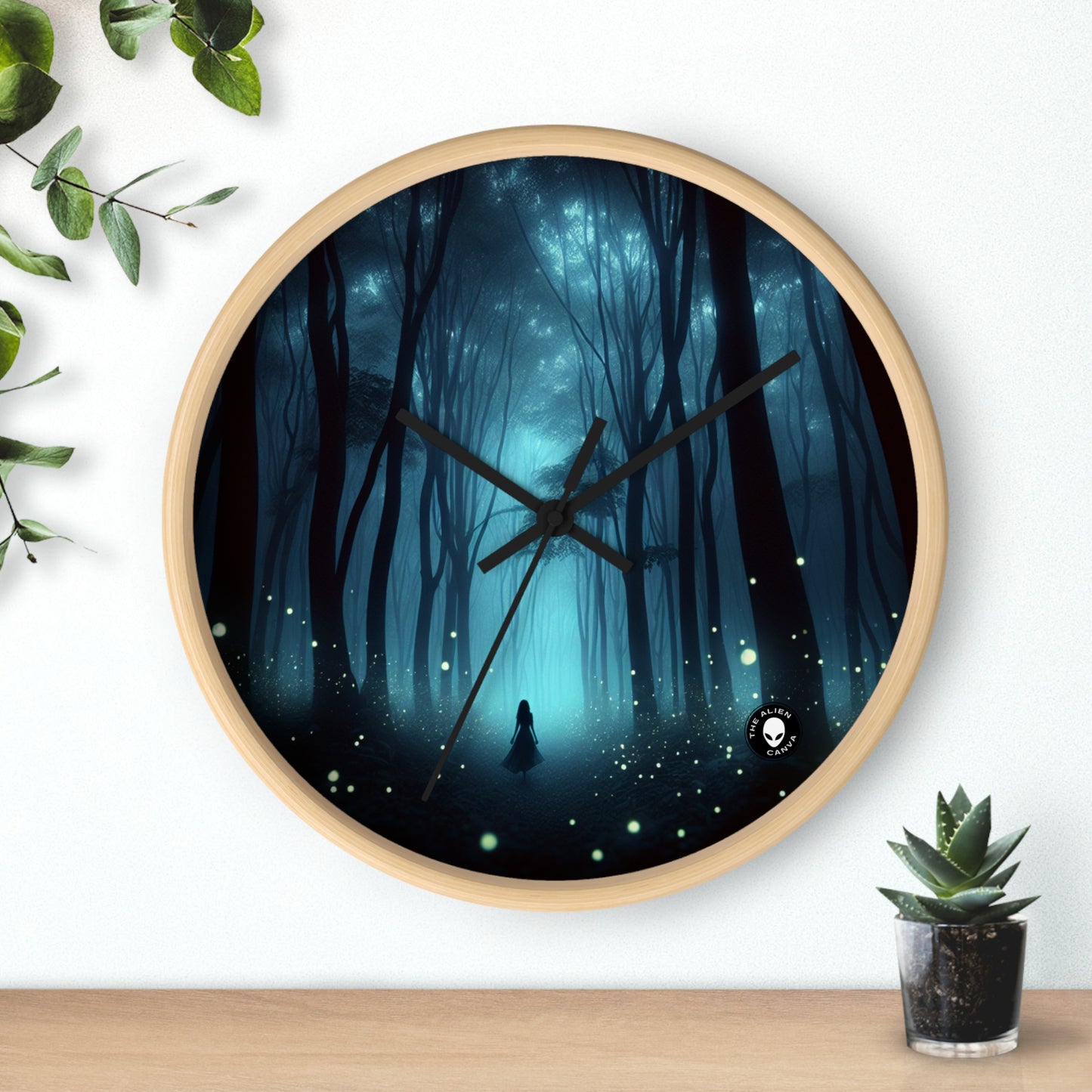 "Guided by Fireflies: A Forest's Secret Lightshow" - The Alien Wall Clock