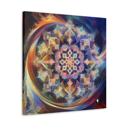 "Mandala dinámico: una pintura geométrica vibrante" - The Alien Canva