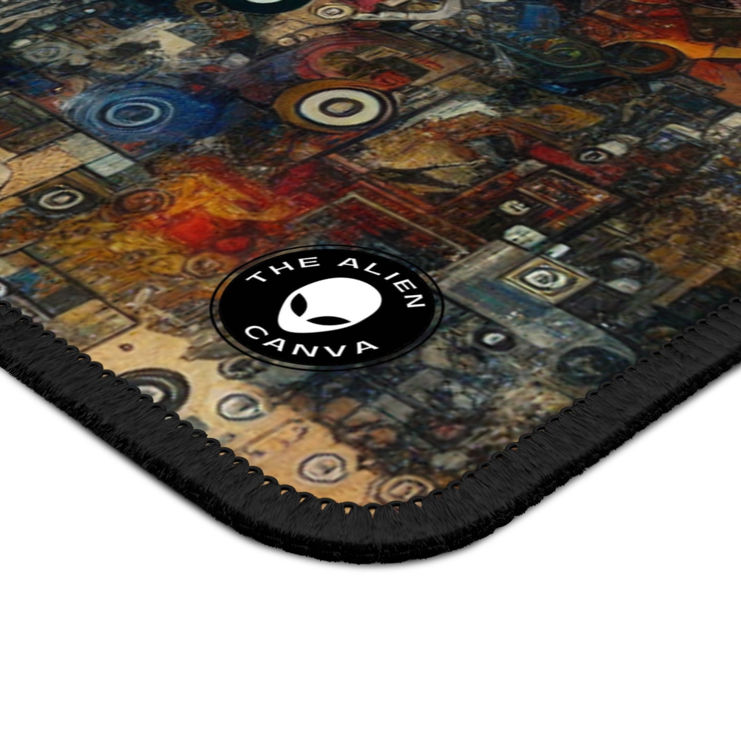 "Chaos Collage: A Neo-Dada Exploration" - The Alien Gaming Mouse Pad Neo-Dada