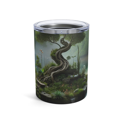 "Renovación reciclada: una escultura ambiental interactiva" - La escultura ambiental Alien Tumbler de 10 oz