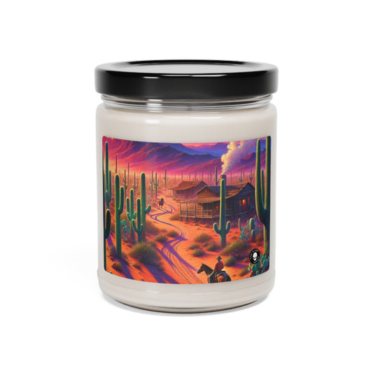 "Glowing rain: A city's reflection" - The Alien Scented Soy Candle 9oz Realism