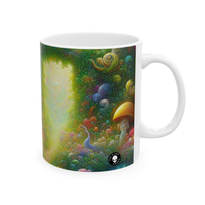 « Jardin mystique de l'enchantement » - Tasse en céramique Alien 11 oz