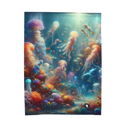 "Enchanted Aquatic Wonderland" - The Alien Velveteen Plush Blanket