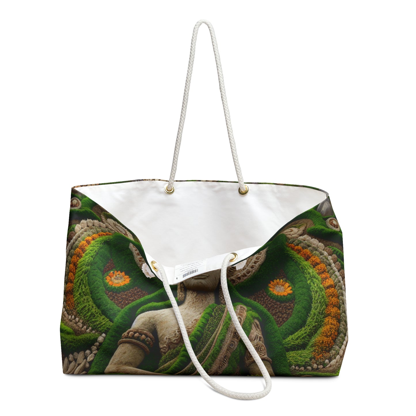 « Mandala forestier : une harmonie de la nature » ​​- Le sac de week-end Alien Earth Art