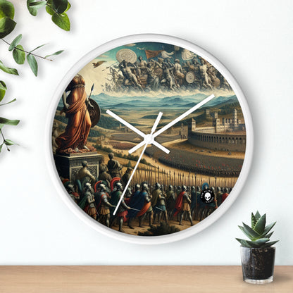 "Minerva Over the Renaissance Battlefield" - The Alien Wall Clock Renaissance Art