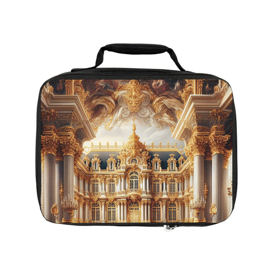 "Regal Splendor : Un palais baroque plaqué or" - Le sac à lunch Alien style baroque