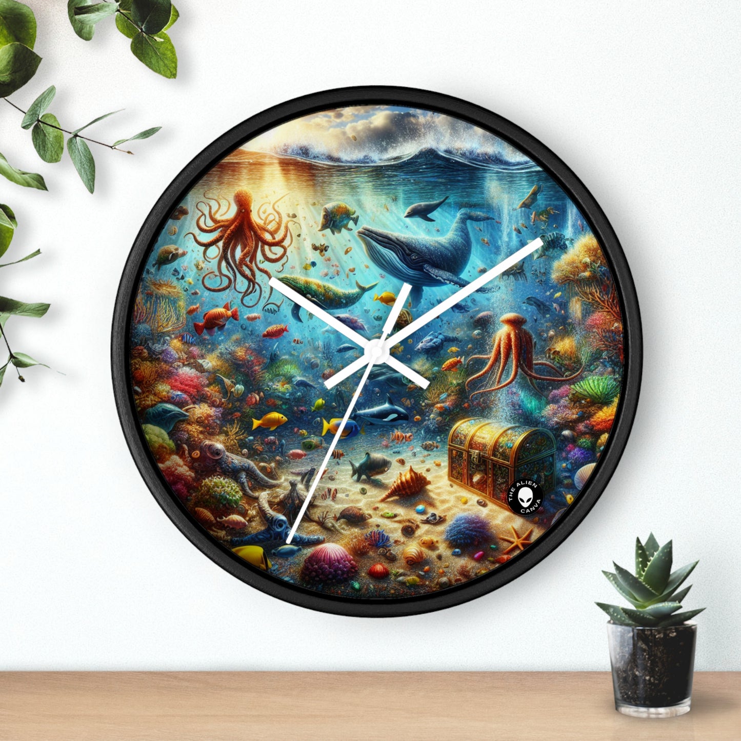 "Underwater Wonderland" - The Alien Wall Clock