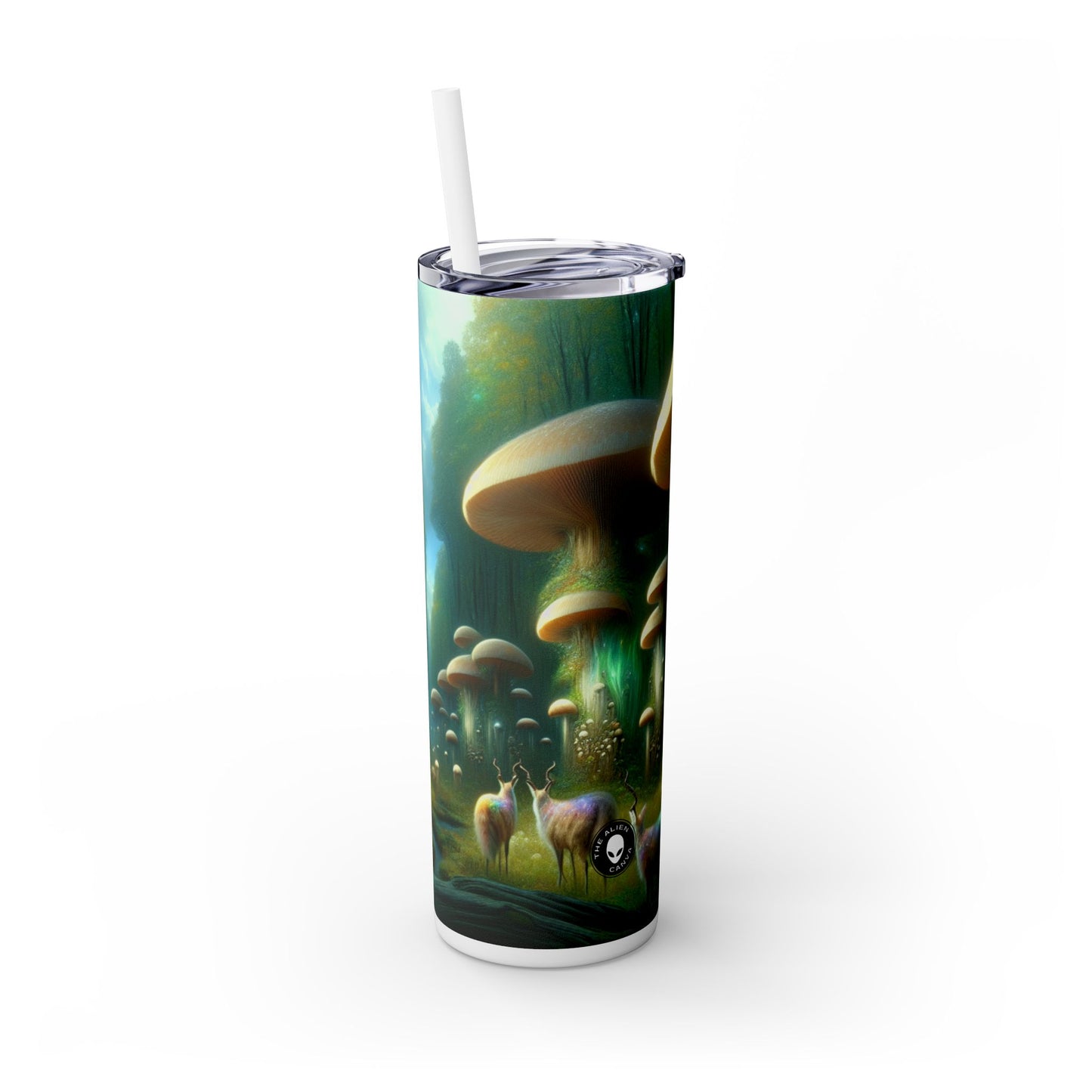 « Mystical Mushroom Grove » - Le verre fin Alien Maars® avec paille 20 oz