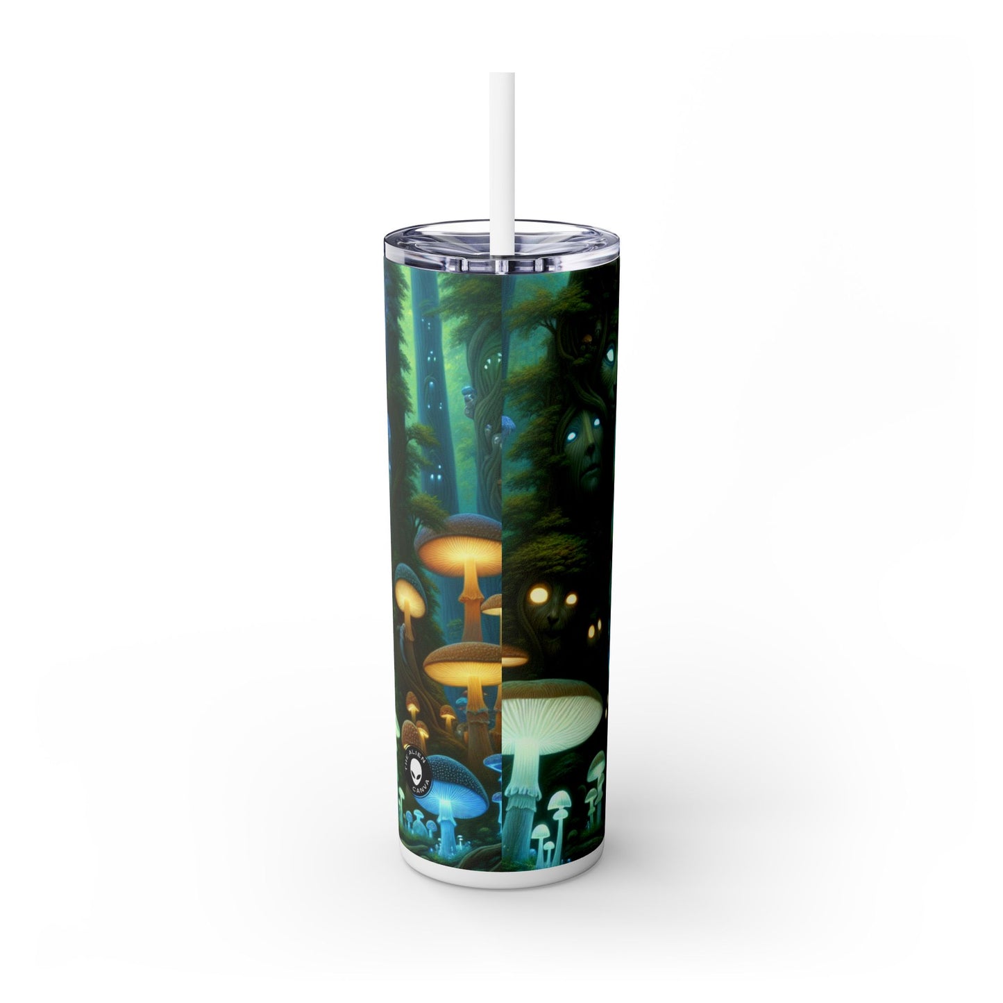 "Bosque Encantado" - Vaso delgado con pajita The Alien Maars® de 20 oz