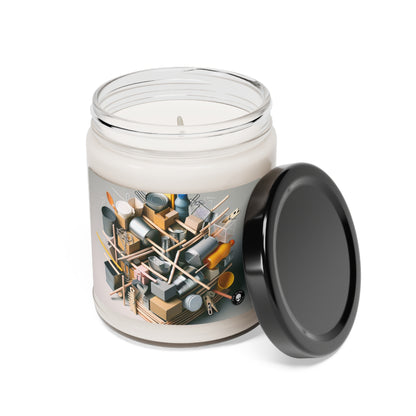 "Household Monochrome: Crafting a 3D Cubist Artwork" - The Alien Scented Soy Candle 9oz Cubism