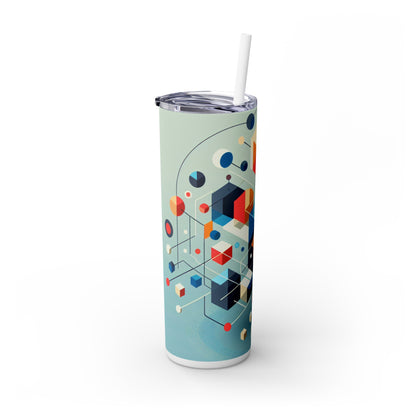 "Utopia collaborative : une fresque murale d'espoir et d'harmonie" - The Alien Maars® Skinny Tumbler avec paille 20oz Art relationnel