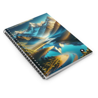 "Serenity's Palette: A Sunset Symphony" - The Alien Spiral Notebook (Ruled Line) Photorealism